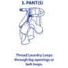 Laundry Loops with Sock Snare, Premium Grey Laundering Strap