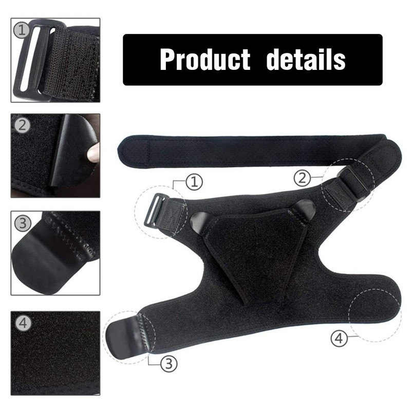 WJRQD Shoulder Support with Pressure Pad, Adjustable Shoulder Support Bandage,