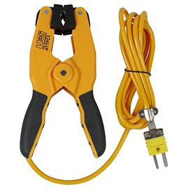 UEi Test Instruments ATTPC3 Pipe Clamp K-Type Thermocouple adapter, HVAC Temperature Probe for Clamp Meters, Surface Thermometer for Boiler and AC Line Temperature Readings