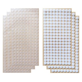 Vkey 1008 piezas (504 pares) de 10 mm de diámetro con parte trasera adhesiva de gancho y bucle para monedas