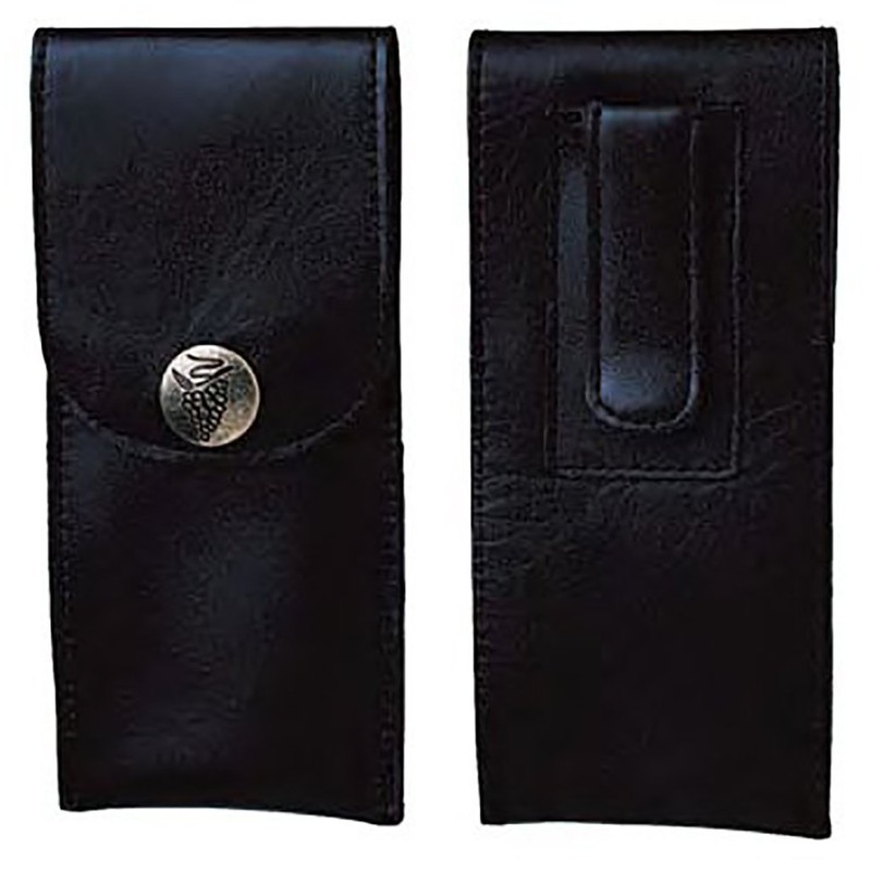Bellini Professional Rosewood Waiter's Corkscrew with Leather Corkscrew Holster Pouch