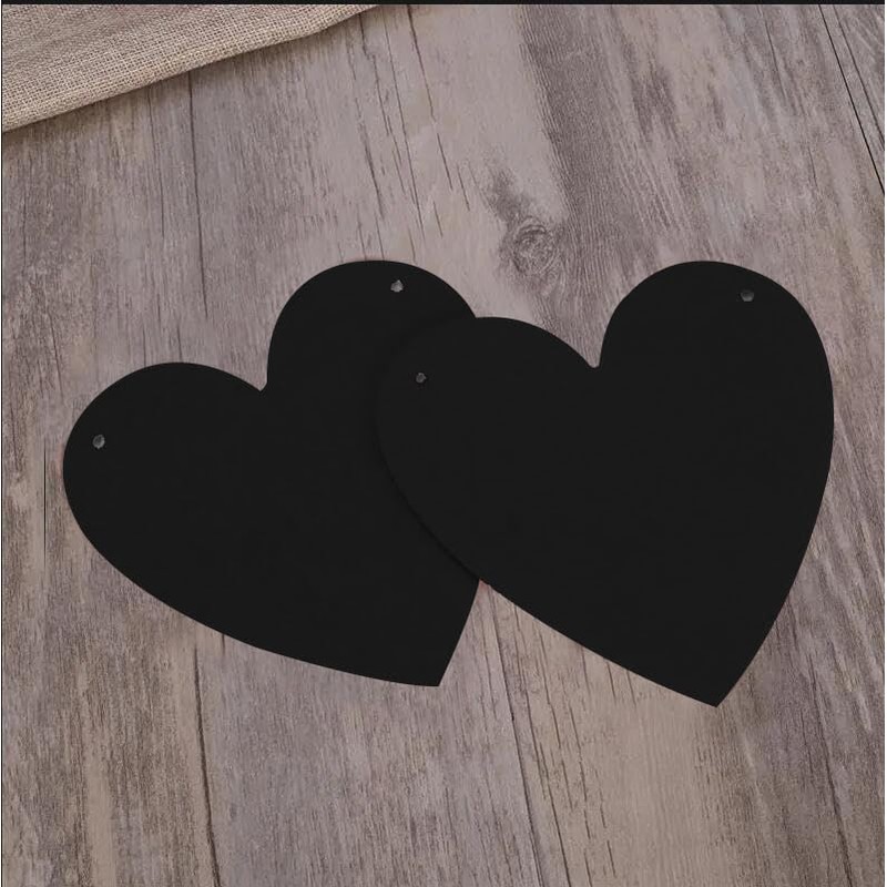 IGJUR 2 Pack Black Heart Garland Banner Goth Garland Gothic