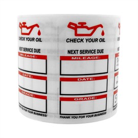 Auto Service Reminder Stickers, Handwritten, Ultra Removable, 500 Count