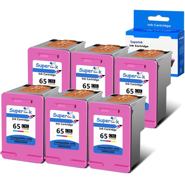 USUPERINK Remanufactured 65XL High Yield Ink Cartridge Replacement for HP
