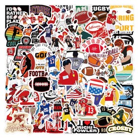 110pcs Football Stickers for Scrapbooking, Vinyl Waterproof Stickers for Water Bottles, Football Team Gifts for Kids Teens, Christmas Stocking Stuffers for Kids Boys Girls