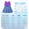 HenzWorld Little Mermaid Outfits for Girls Princess Christmas Gift Dress
