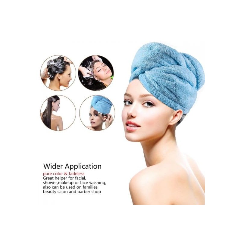Microfiber Hair Towel Wrap for Women, Anti Frizz Hair Drying