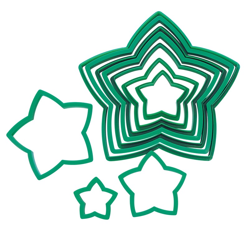 R&M International Star Tree Cookie Cutters to Make 3D Tree,