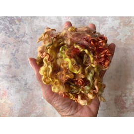 Heidifeathers Dyed Curly Wool Locks - Autumn by heidifeathers