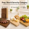 Book Shaped Cutting Board Set with Walnut Stand, 3 PCS
