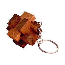 Key Anax Puzzle Keyring Designer 3D Puzzle with 4 Pieces, Wooden Puzzle Game, Knobelwood, Anax Puzzle, Interlock Puzzle, Brain Teaser, IQ Test, IQ Puzzle, Learning Puzzle