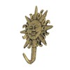 Set of 3 Decorative Cast Iron Sun Face Hooks -