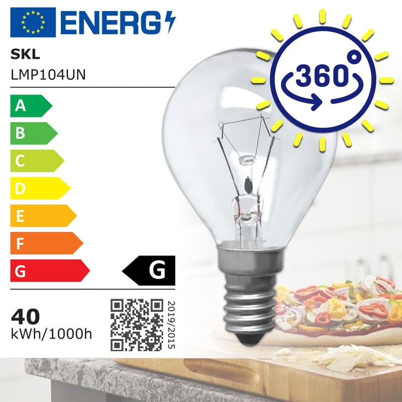 Bulb E14 for Oven 230V 40W 300°C with Original Code