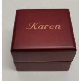 Noble Wooden ring box ,FREE ENGRAVING, Engagement Ring, Gift Box (Ring not included)