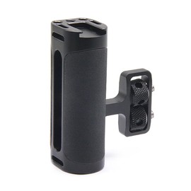 CS PRIORITY Universal-Kamerakäfig, Seitengriff, Metall und Silikon, 6,35 mm Schraube mit Kaltschuh-Halterung, Fotografie-Zubehör für Kamera, Handgriff, Käfig, Mikrofon, Video-Lichthalterung (schwarz)