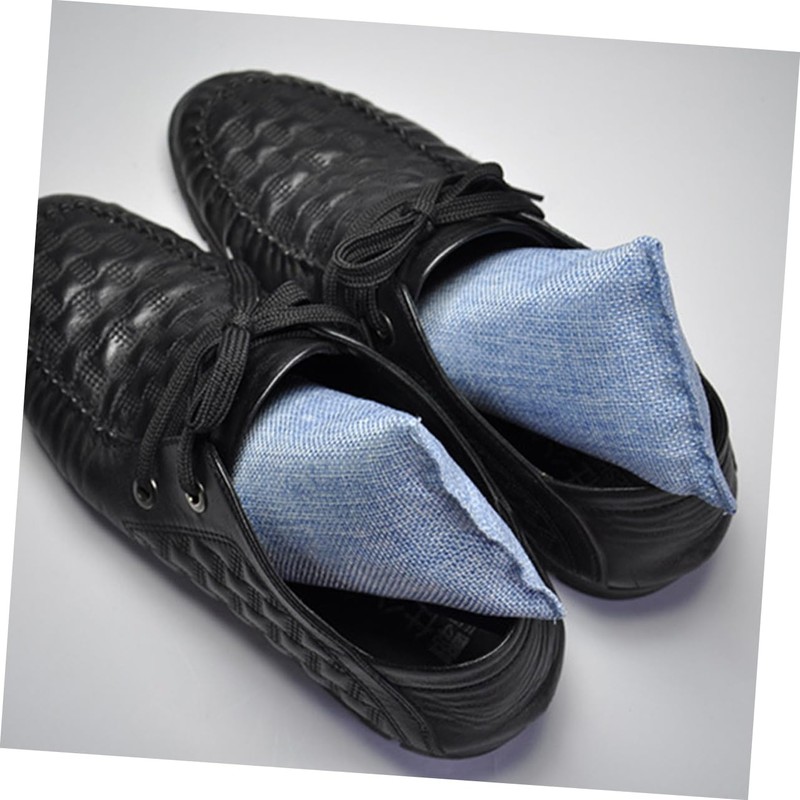 LALAFINA 8pcs Activated Bamboo Charcoal Shoe Deodorizer Bags Odor Absorbers