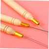 IWOWHERO 15Pcs Wooden Hook Needle Threader Kit for Hair Extensions