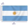 3×5 FT Argentina Flag, Large 75D Argentinian National Outdoor Banner,Decor
