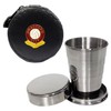 Knight 2oz Collapsible Drinking Cup with Leather Bradford City Football Club Case