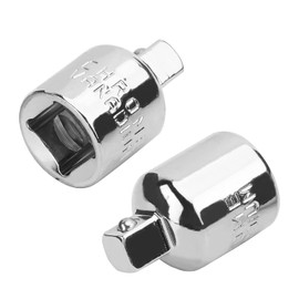 Utoolmart 3/8 Inch Drive (F) x 1/4 Inch (M) Impact Socket Adapter for Ratchet Wrenches, Cr-V Converter for Sleeve Reducer, Female to Male, 2Pcs