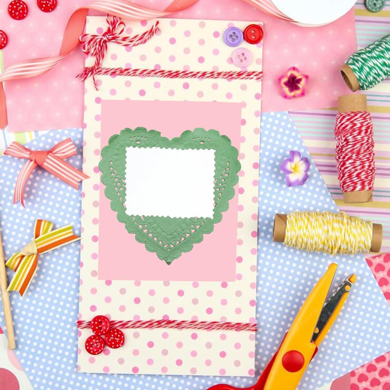 250 Pcs 4 Inch Heart Paper Doilies Valentine Doilies Lace