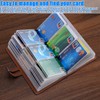 Romozi RFID Credit Card Holder, Leather Business Card Organizer with
