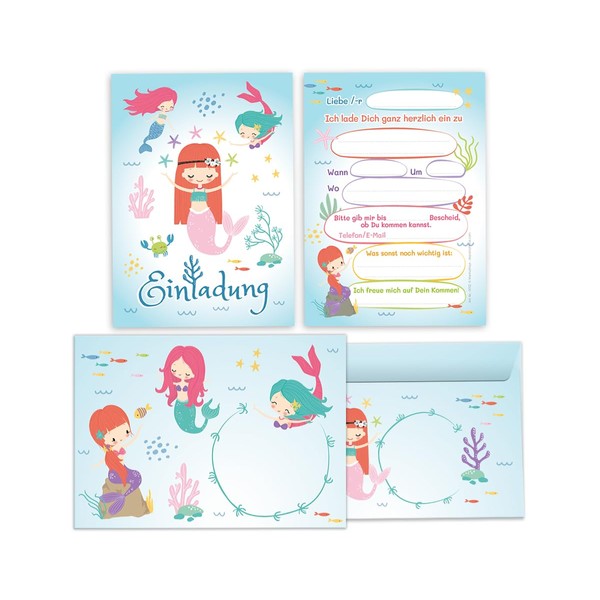 Minkocards 12 Invitation Cards Including 12 Envelopes for Children's Birthday