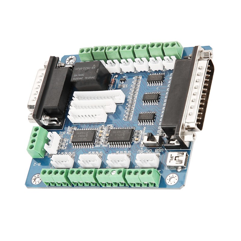 MACH3 Interface 5 Axis CNC Stepper Motor Driver Controller Breakout