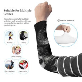 Skull Sports Compression Arm Sleeves for Men & Women - Youth Arm Sleeve Baseball Volleyball Sleeves & Basketball Sleeve