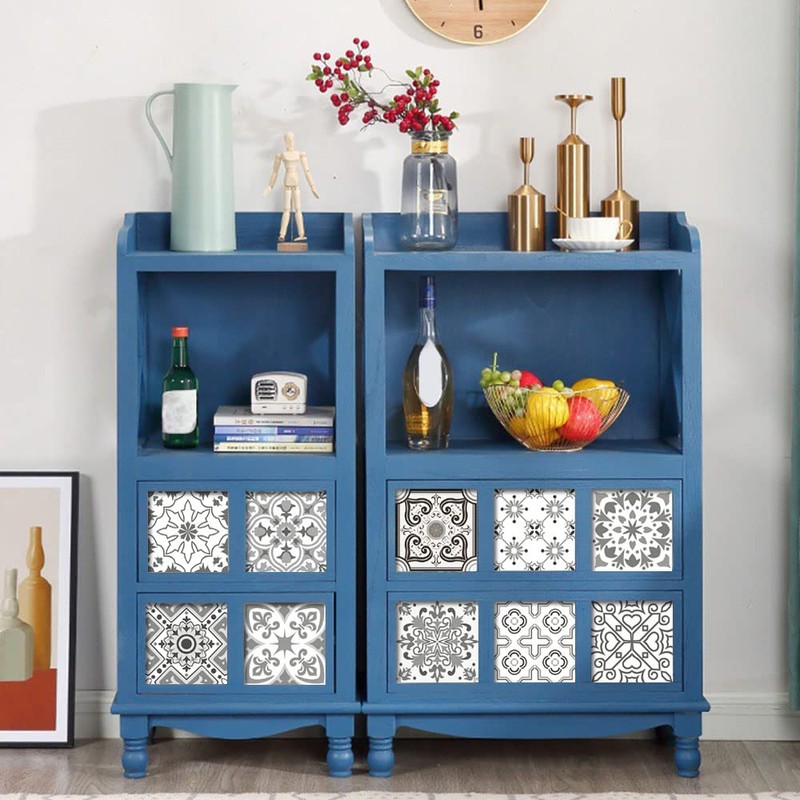 20 Pieces Moroccan Style Tile Sticker, Removable Decorative Tile Stickers,