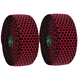 JiangMuXin Bicycle Bar Tape Anti-Slip Handlebar Tape Road Bike with End Plug Breathable Shock Absorption 2 Rolls Set-Red
