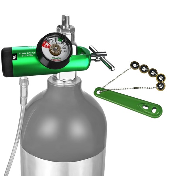 Oxygen Regulator for Oxygen Cylinder CGA 870 Connection, 0-15 LPM,