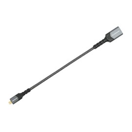 BlueRigger Micro HDMI to HDMI Adapter (Male to Female, HDMI 2.0 4K@60Hz HDR, 3D,18Gbps Braided Cord, ARC) - Compatible with GoPro Hero 7/6, Raspberry Pi 4/5, Sony A6300 Camera/Retroid Pocket 3+