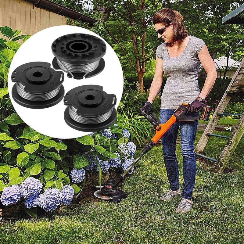 3 Pieces Strimmer Wire Replacement Autofeed Spool Line String Trimmer