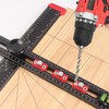 TRUTOPWAY 4-in-1 Aluminum Drilling Positioning Ruler, 16" Multifunctional T Square