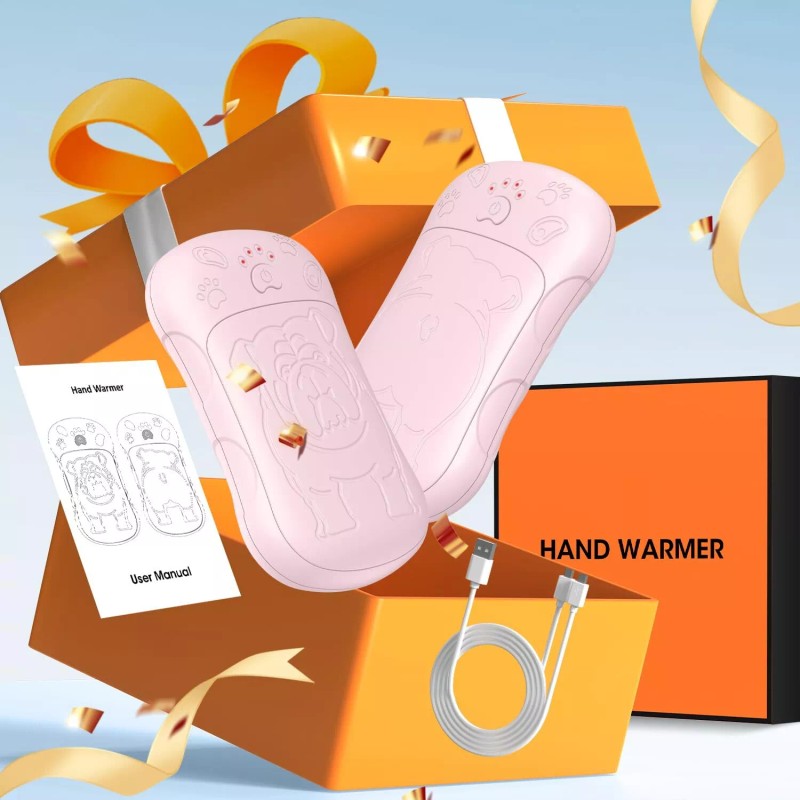 OLV Small Pink 2 in 1 Magnetic Hand Warmers Portable