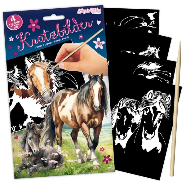 TapirElla Scratch Pictures - Creative Painting and Craft Set for