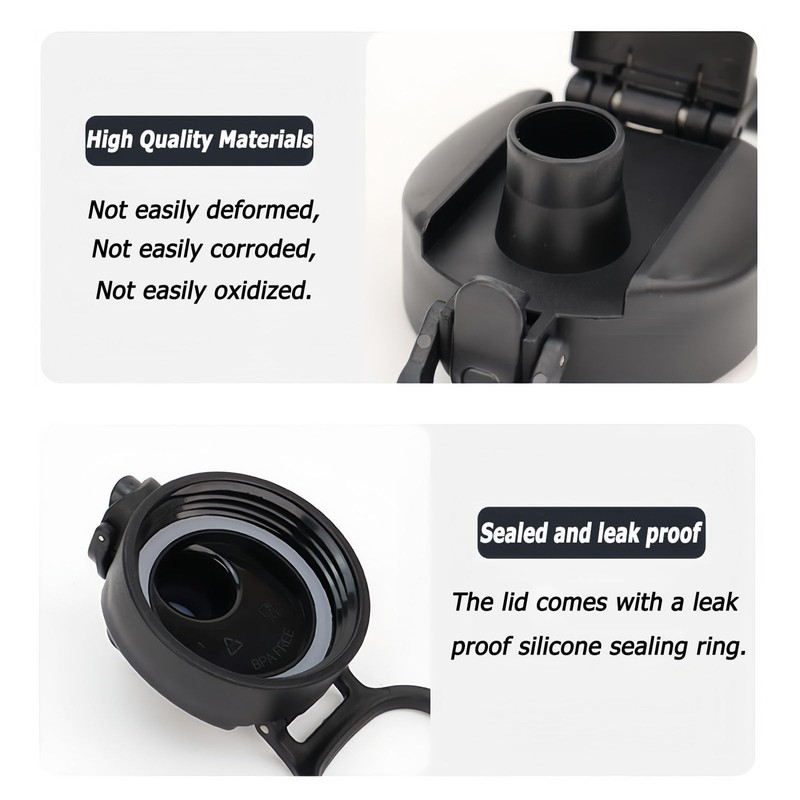 4 Pcs Auto Flip Lid Replacement for Wide Mouth, Bubba
