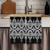 Qeheb Boho Native Kitchen Towels, Black and White Boho Ethnic