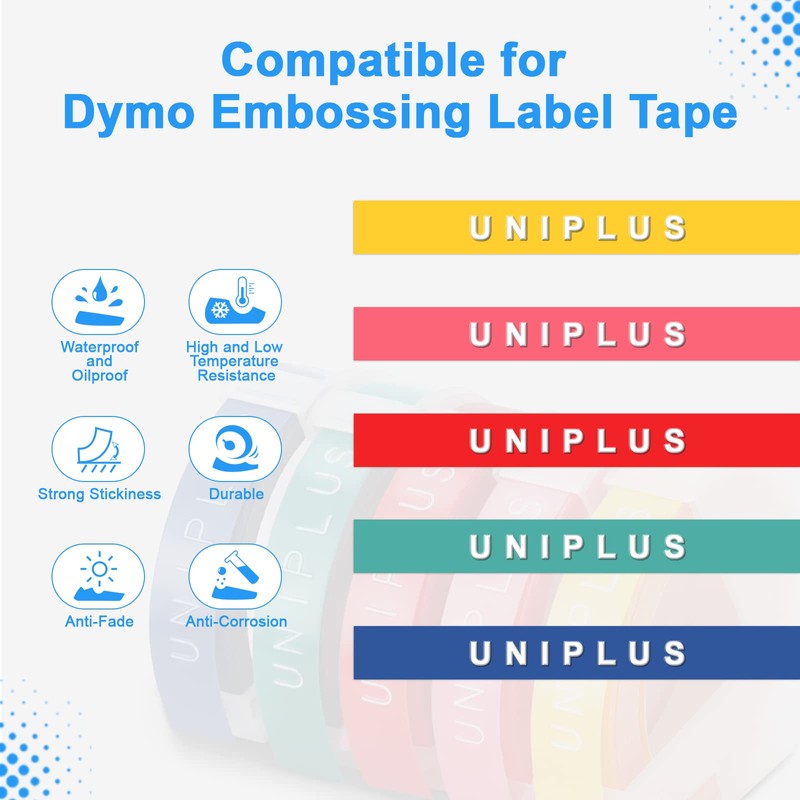 UniPlus Compatible with Embossing Tape Replacement for Omega Tape S0717930