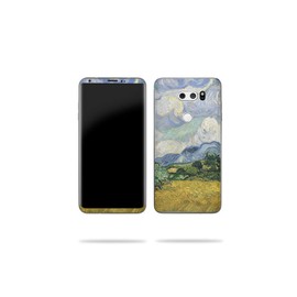 MightySkins Skin Compatible with LG V30 - Wheatfield with Cypresses | Protective, Durable, and Unique Vinyl Decal wrap Cover | Easy to Apply, Remove, and Change Styles | Made in The USA