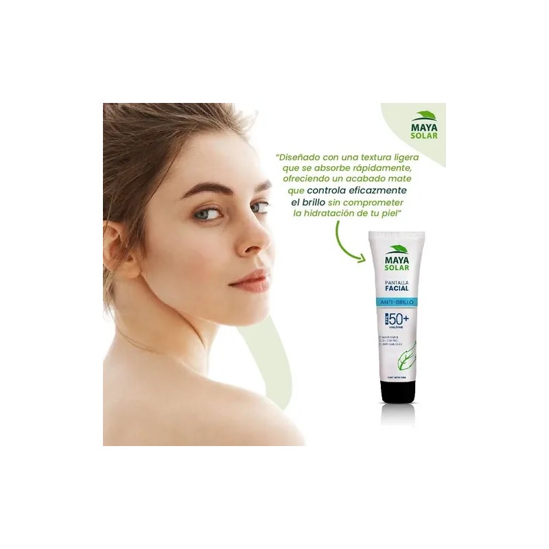 Protector Solar Facial Control De Brillo 50 Ml Maya Solar