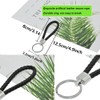 SwirlColor Braided PU Leather Strap Keyring Keychain Car Key Chain
