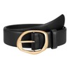 JASGOOD Women Leather Belt with Gold Buckle Ladies Fashion Waist