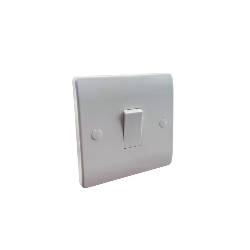 Light Switch, 1 Gang 2 Way, 250V 10A, 85mm x