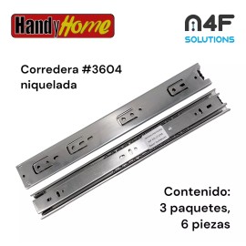 Handyhome Corredera Cajón Handy Home 40cm X 4.5cm 3paquetes 6pz 3604