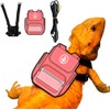 Bearded Dragon Harness Leash Soft Leather Harness with Backpack Velcro