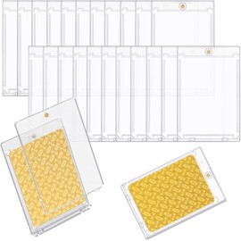 24PCS 35PT Tarjetero Magnético para Tarjetas Coleccionables, Protector de tarjetas de comercio transparente,para tarjetas de béisbol, fútbol, deportes, almacenamiento y exhibición