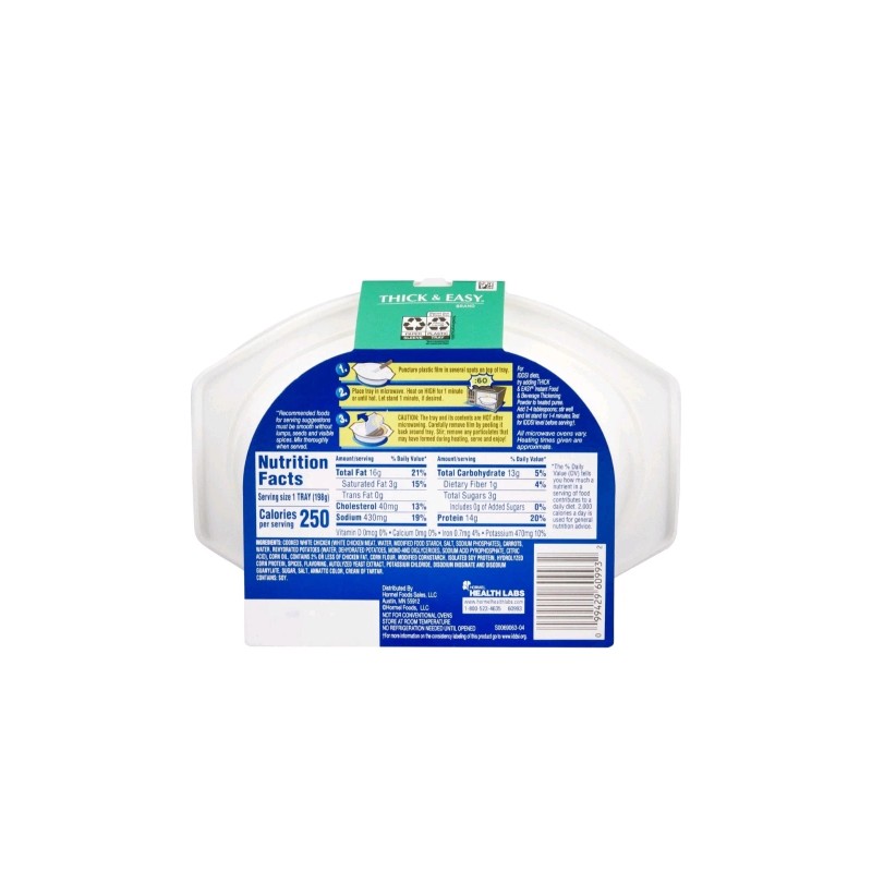 Hormel Healthlabs Thick & Easy 60748 Purees Microwave Meal Roasted