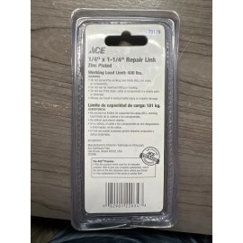 Ace Zinc-Plated Steel Chain Repair Lap Links 400 lb. 1/4 x 1 1/4 79179